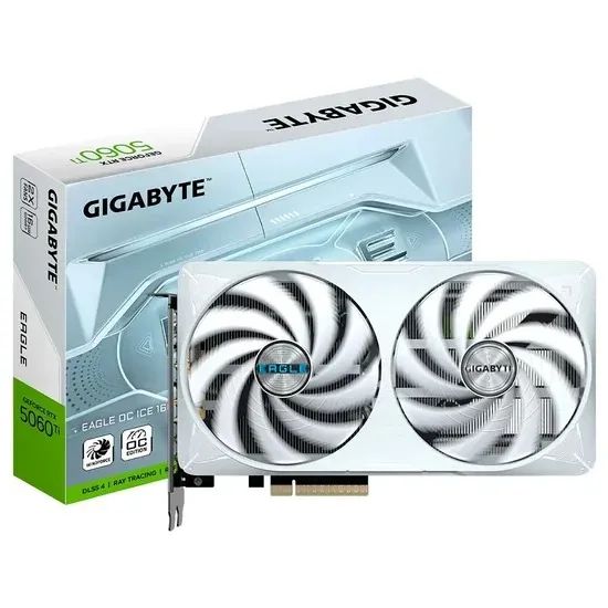 Placa de Vídeo Gigabyte RTX 5060 TI Eagle OC Ice 8GB - Nova Lacrada
