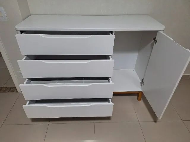 Comoda Sapateira Boom infantil - Branco - Foto 4