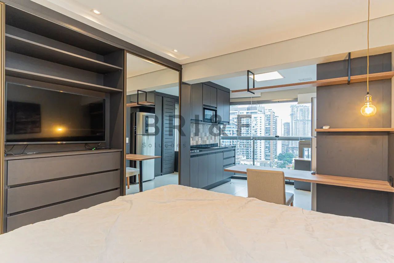 APARTAMENTO STUDIO MOBILIADO PARA LOCAÇÃO, 1 QUARTO, EM EDIFICIO MODERNO, METRÔ BROOKLIN - Foto 5