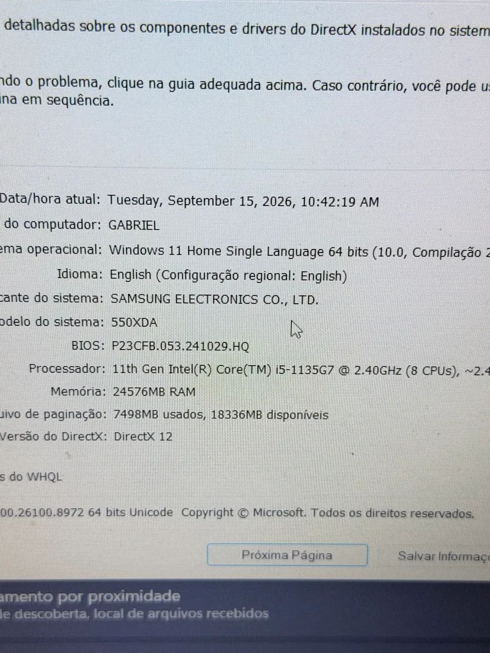 Notebook Samsung 24gb RAM