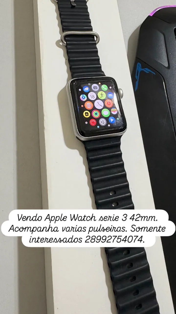 Apple Watch Series 3 (42mm) GPS - Alumínio Cinza-Espacial