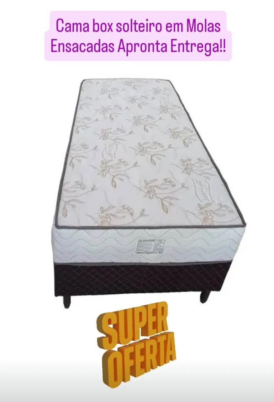 Ótimo preço e Frete grátis!!Cama box solteiro em molas ensacadas 