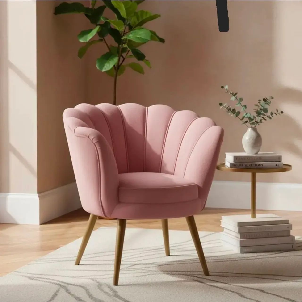 Poltrona Pétala Veudo Rosa