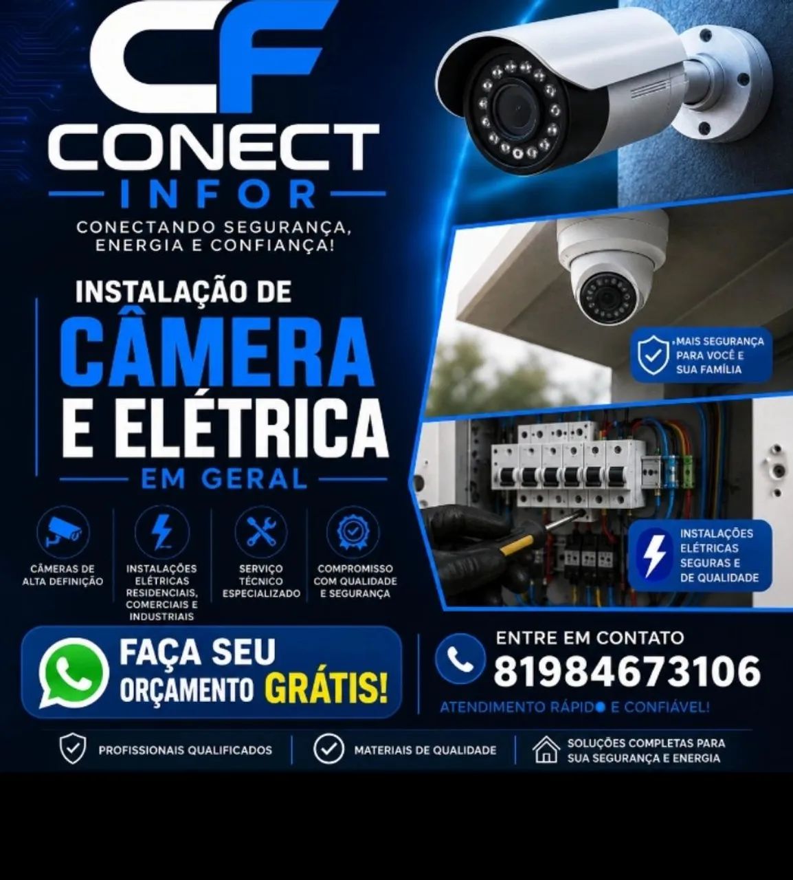 Instalação de câmera de segurança 