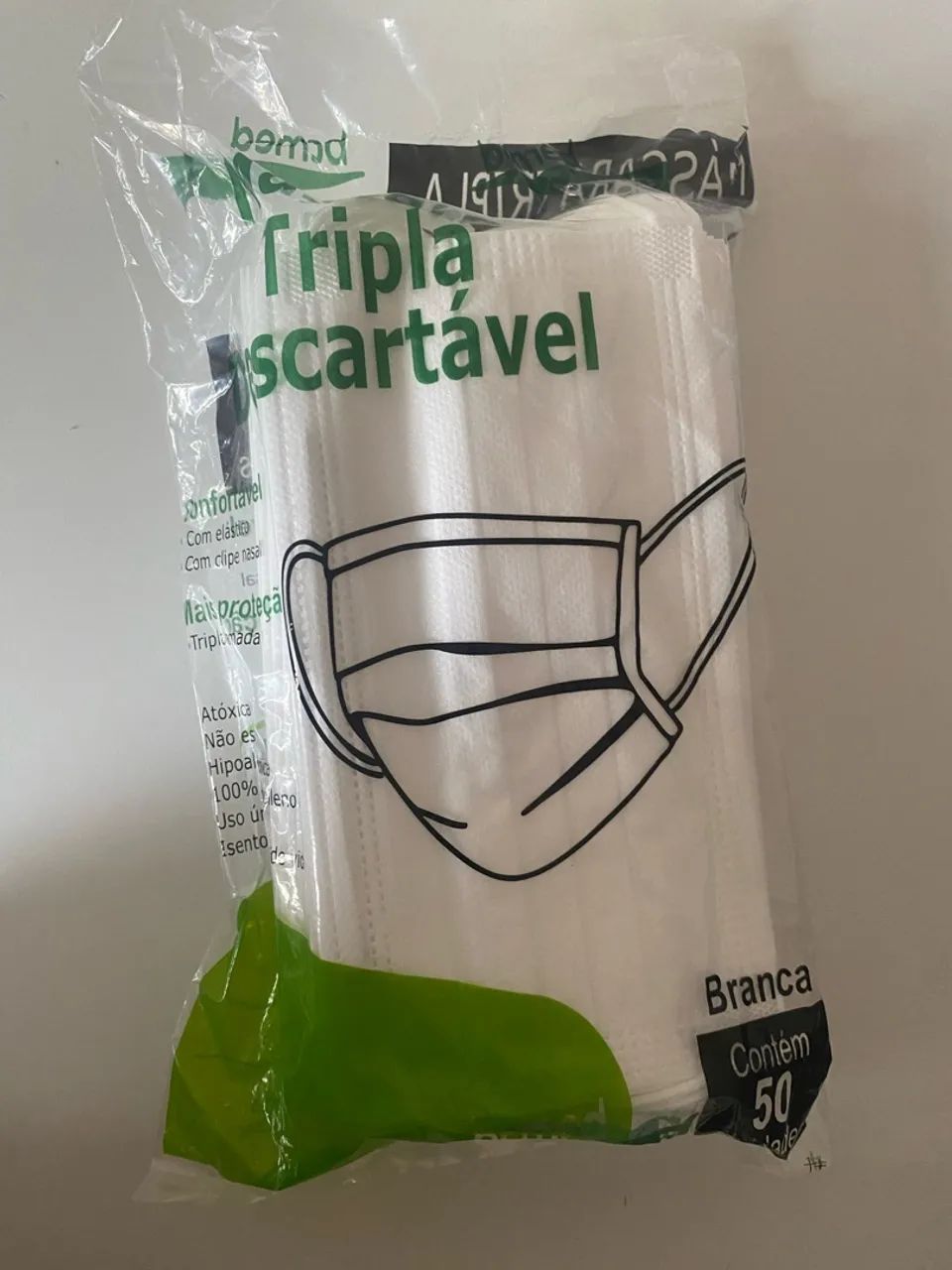 Máscaras descartáveis 