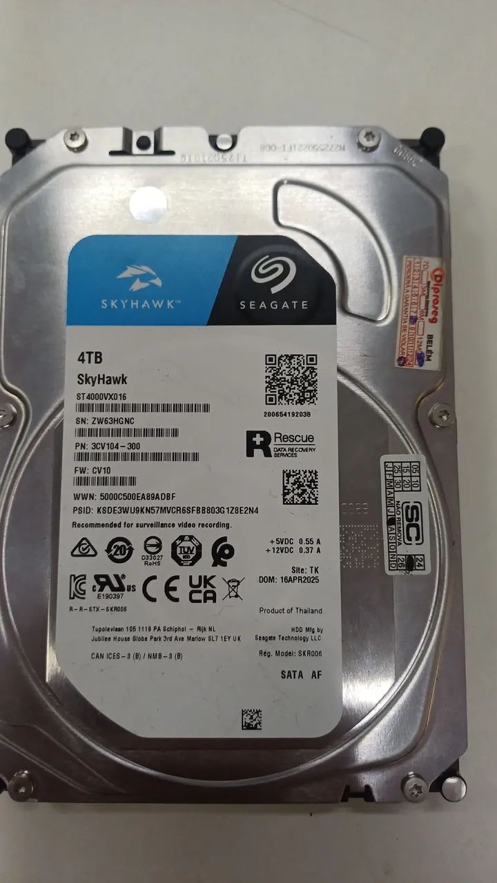 HD INTERNO SKYHWK DVR 4 TB SEAGATE - Armazenamento - Castanheira
