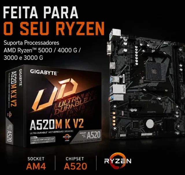 Kit Placa am4 + Processador Ryzen 5 