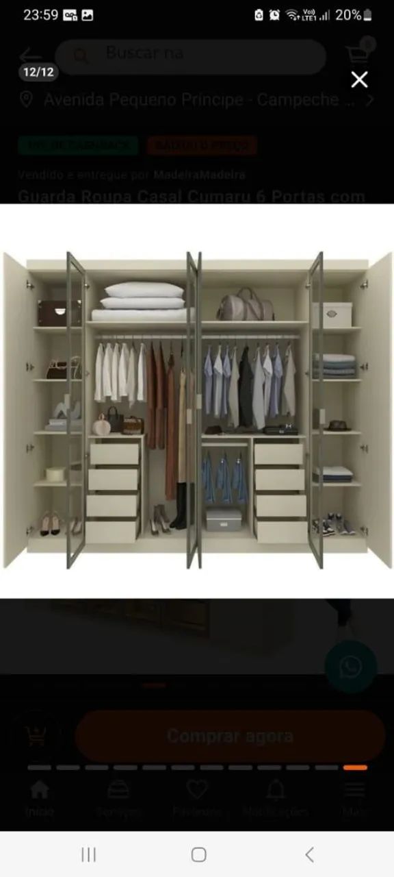 Guardar roupa casal
