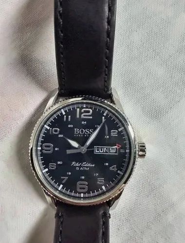 Relógio Hugo Boss Pilot Edition 1513330 Dia-Data 44mm Couro - Foto 2