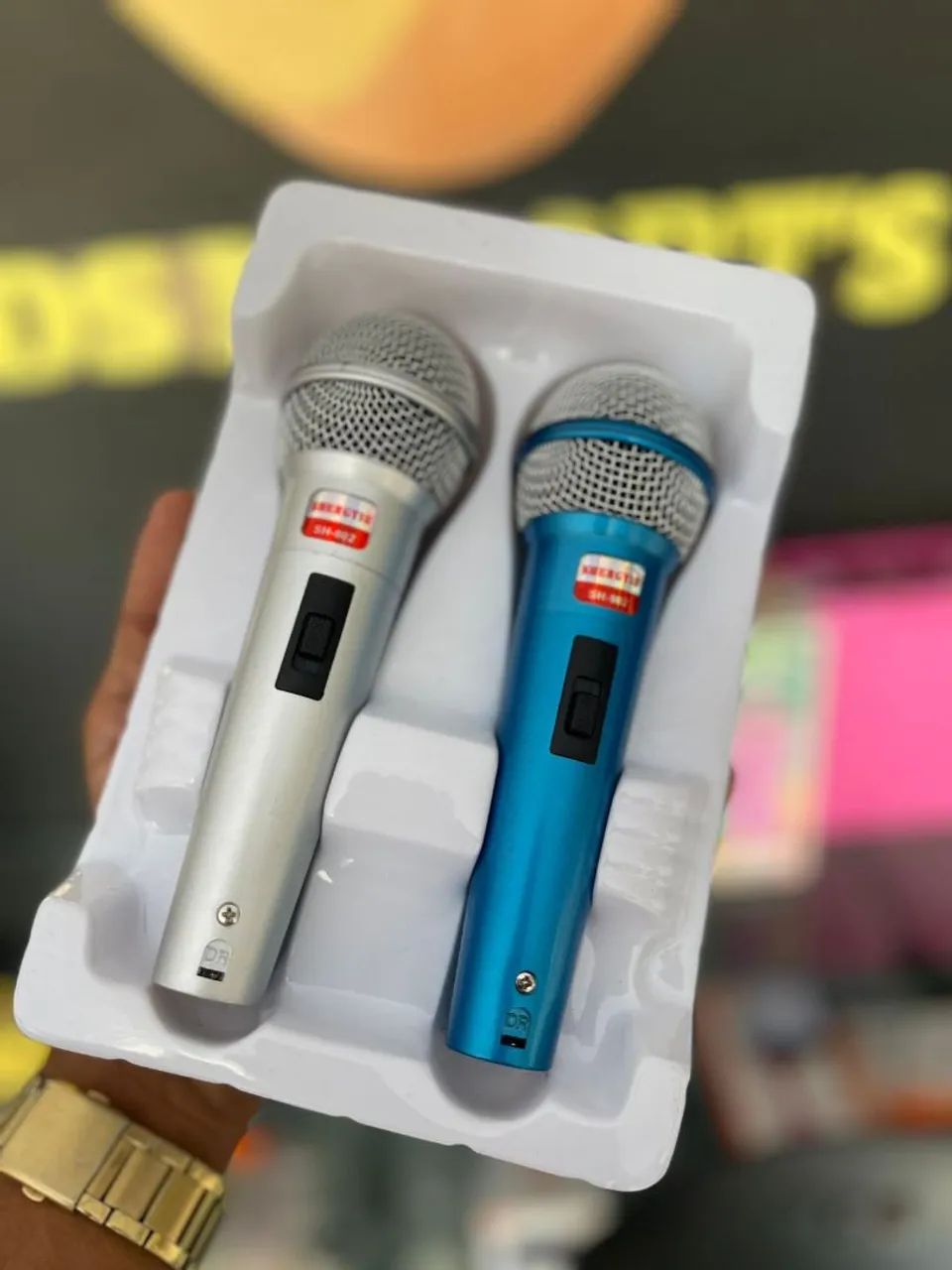 Microfone promoção fio de 2 metros 