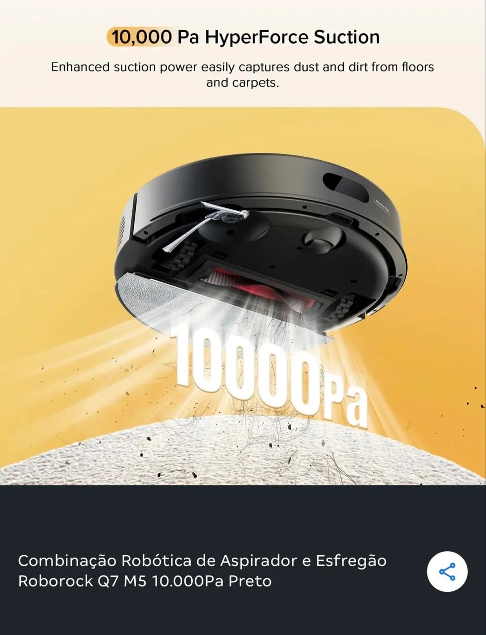 Robô Aspirador Roborock Q7 M5 - Aspira e Passa Pano! - Foto 3