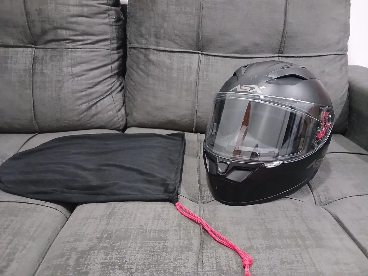 Capacete ASX City Preto Fosco - Ótimo Estado