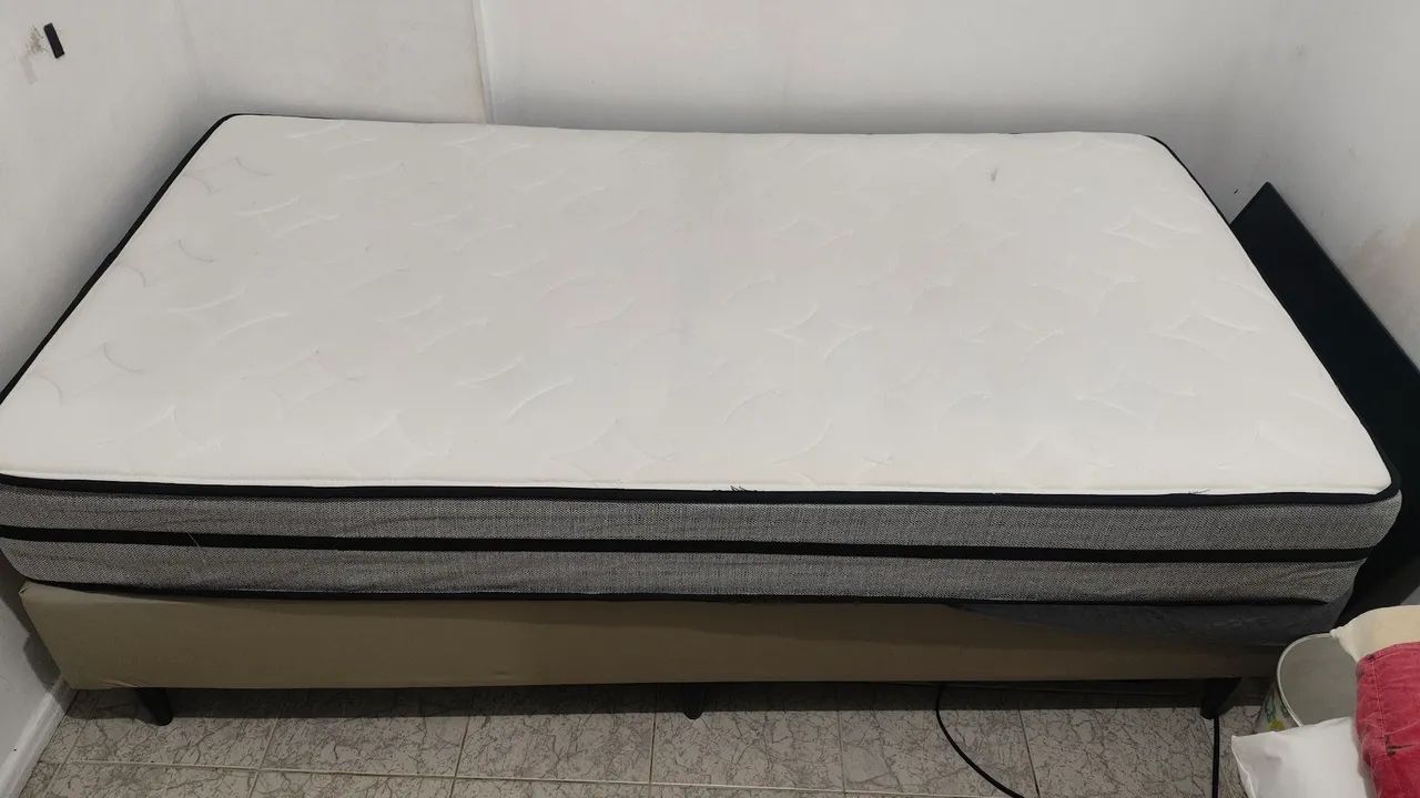 Cama solteirão molas ensacadas plumatex