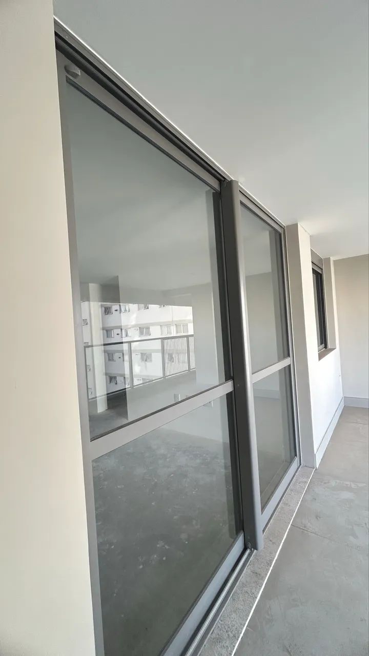 Aluminum and Glass Sliding Balcony Door (Large Dimensions) - 2.45 x 2.45 m