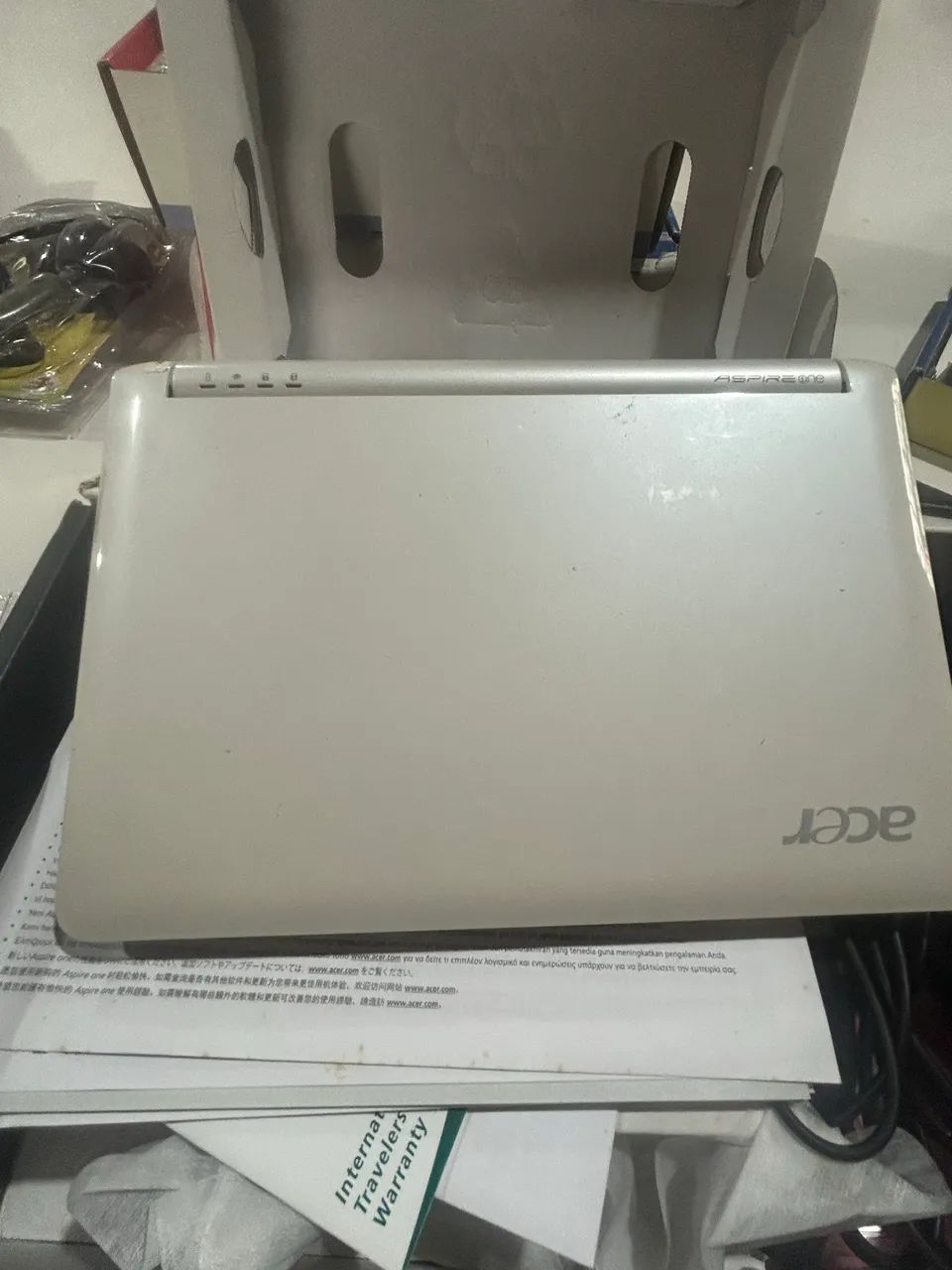 Acer Aspire One ZG5 Funcionando Completo com Caixa e Manuais