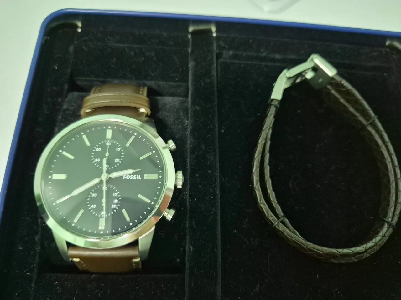 Relógio e pulseira fossil