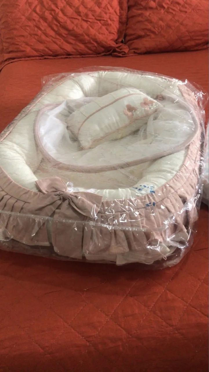 Ninho para beb ê de linho. - Foto 2