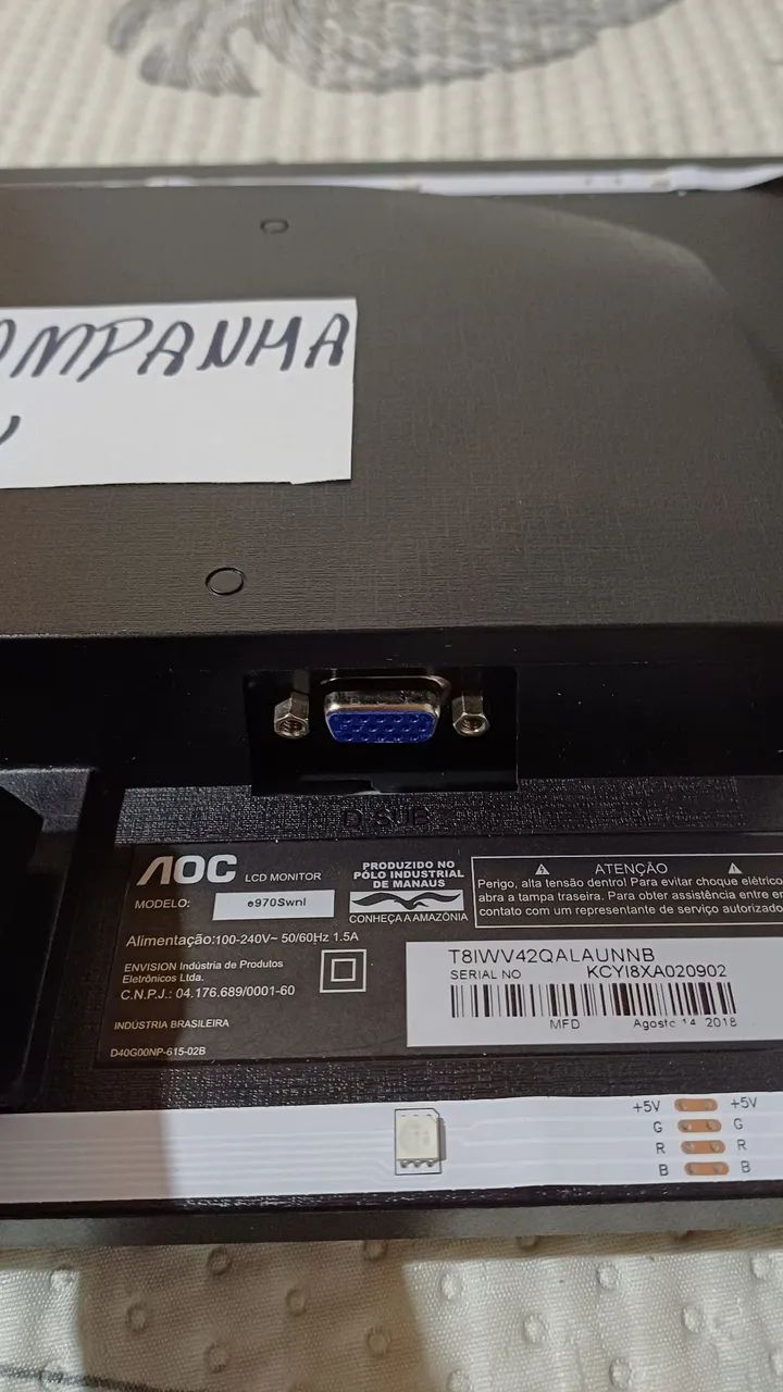 Monitor AOC E970Sw - NOVO - Foto 4