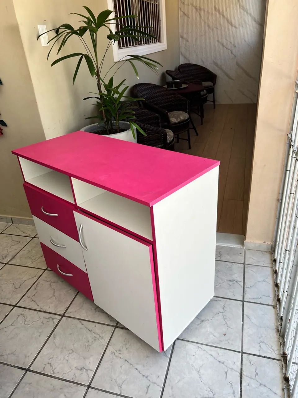 Cômoda 100% MDF, 1 porta e 3 gavetas. - Foto 5