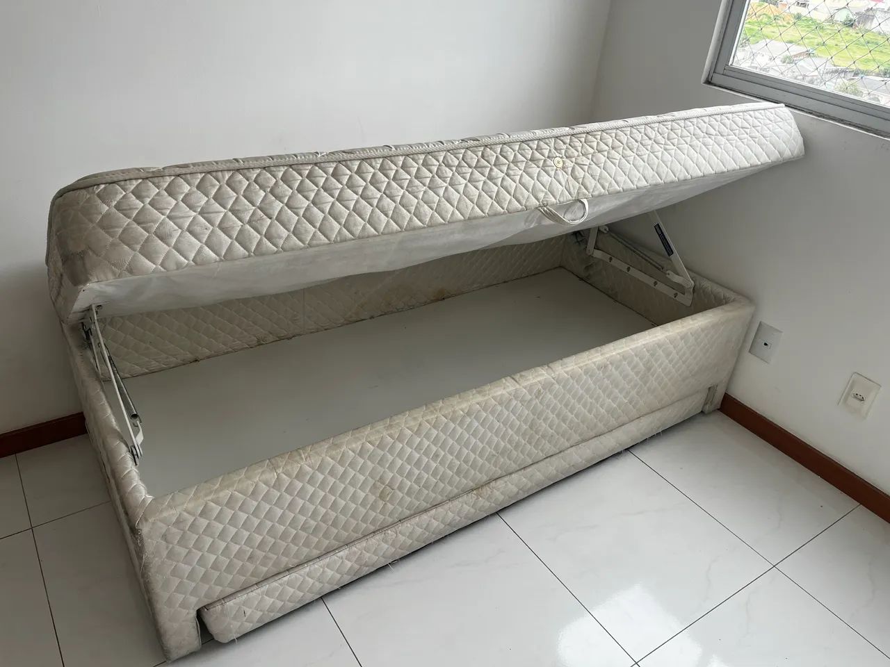 Cama Baú Solteiro 90x190 cm ? Bom estado - Foto 3