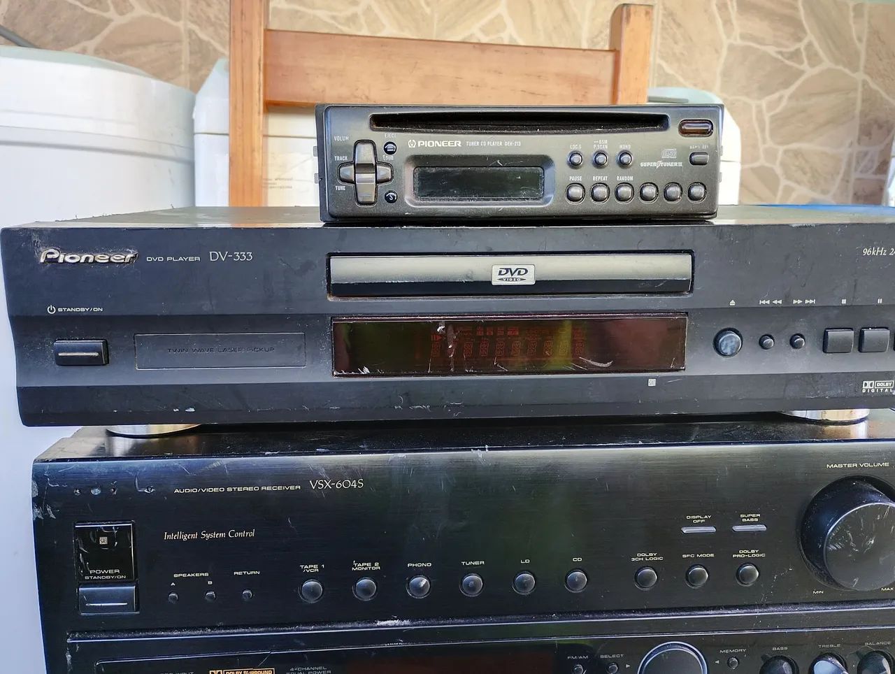 Amplificador e cd player pioner