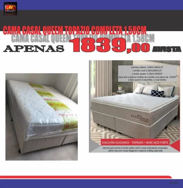 CAMA QUEEM TOPAZIO DE MOLAS