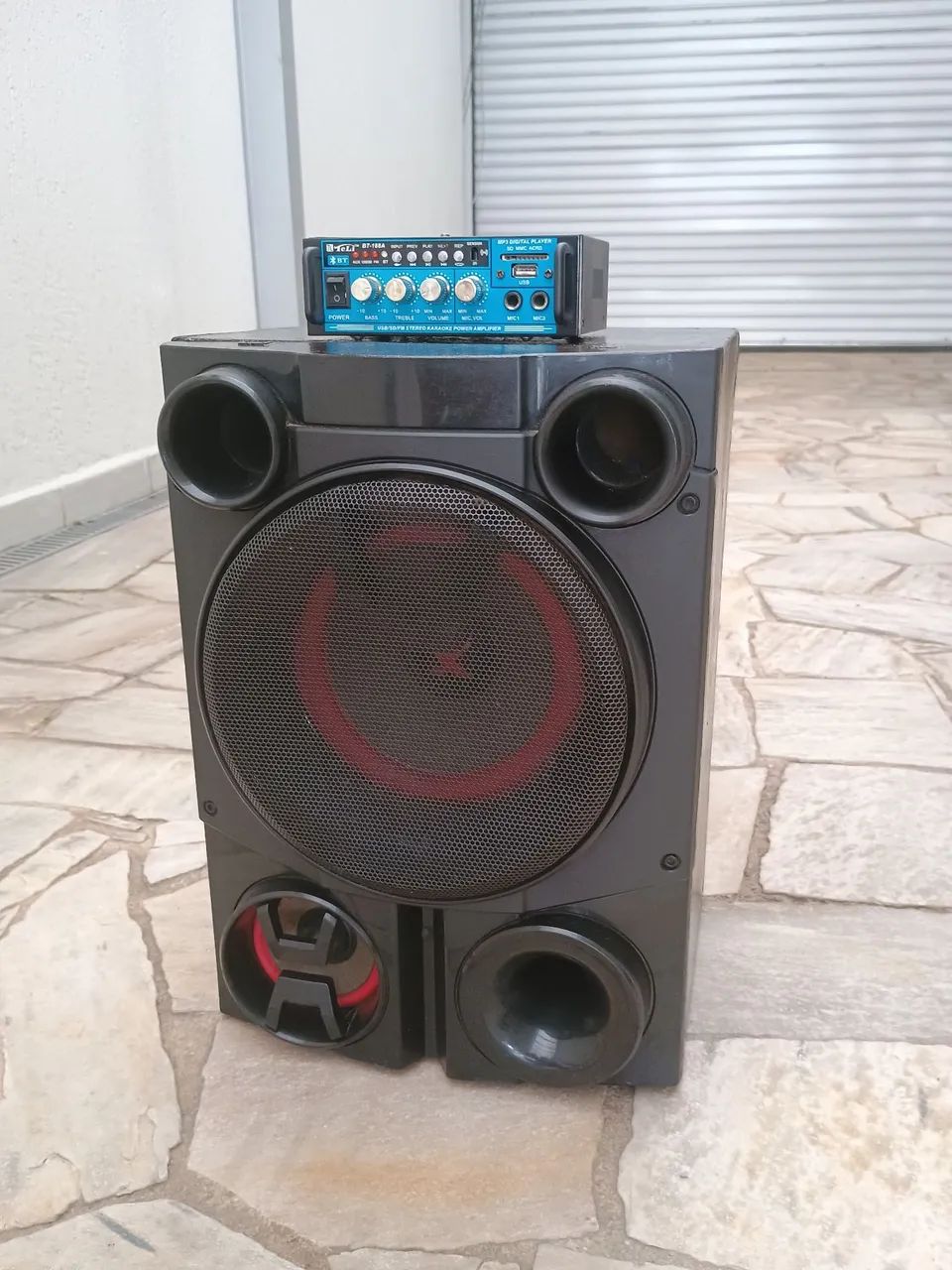 CAIXA DE SOM COM AMPLIFICADOR 