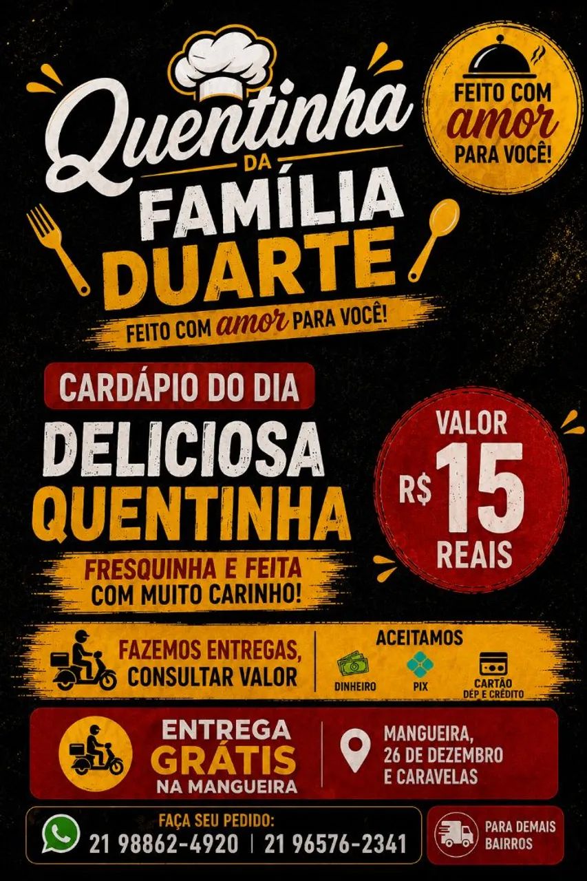 Vendemos quentinha 