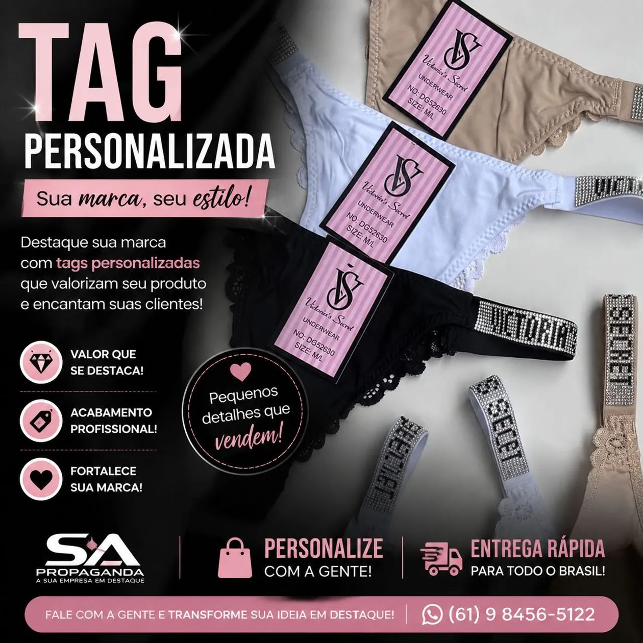 Tag de roupas personalizadas 