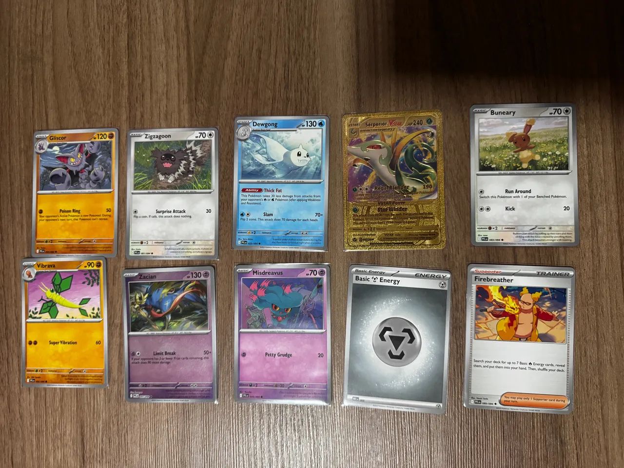 LOTE COM 10 CARTAS POKÉMON TCG - Em inglês 