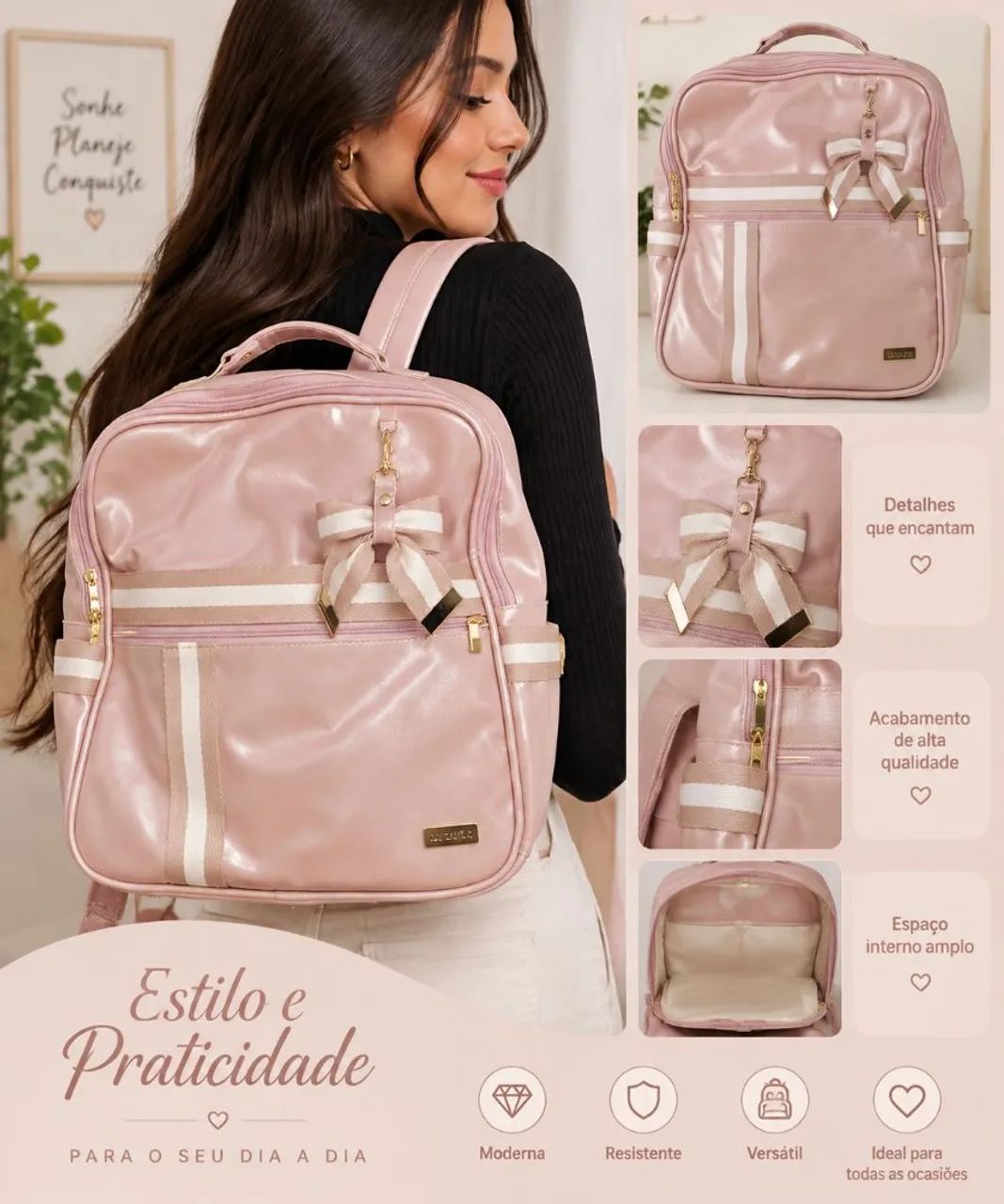 Mochila maternidade  menina