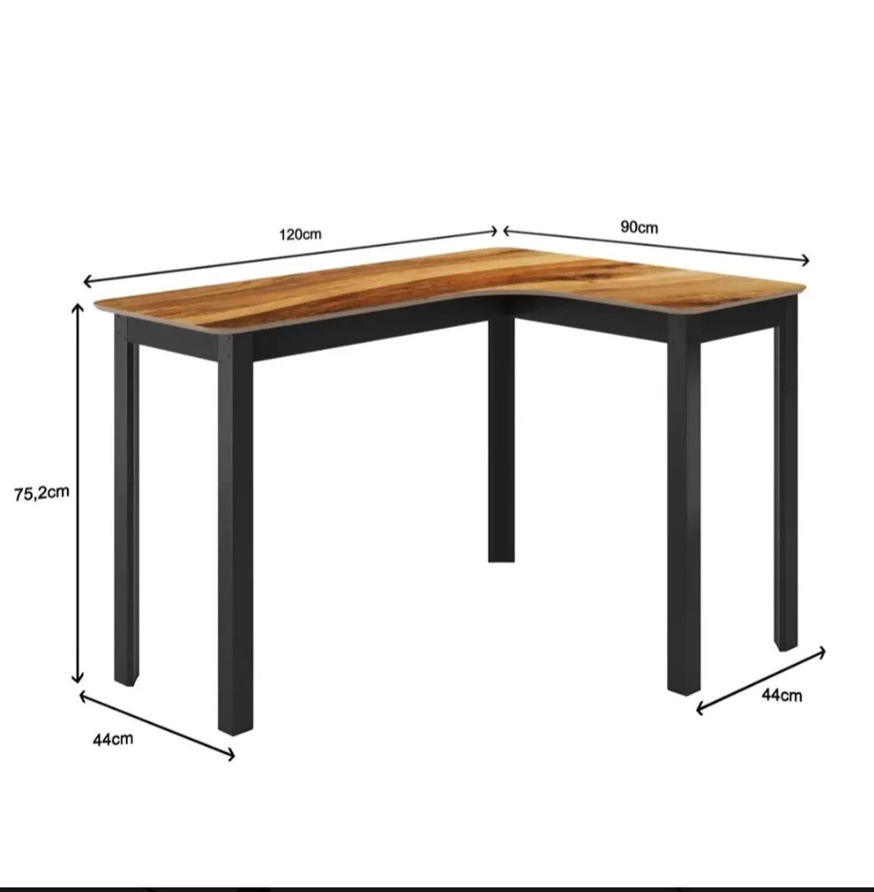 Mesa para estudo formato L