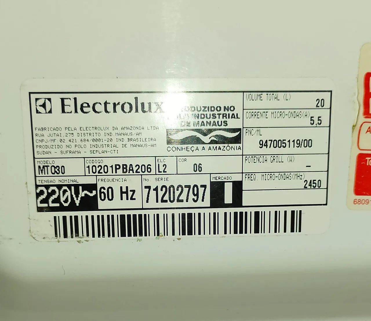 Microondas Electrolux 21 lts 220V - Foto 3