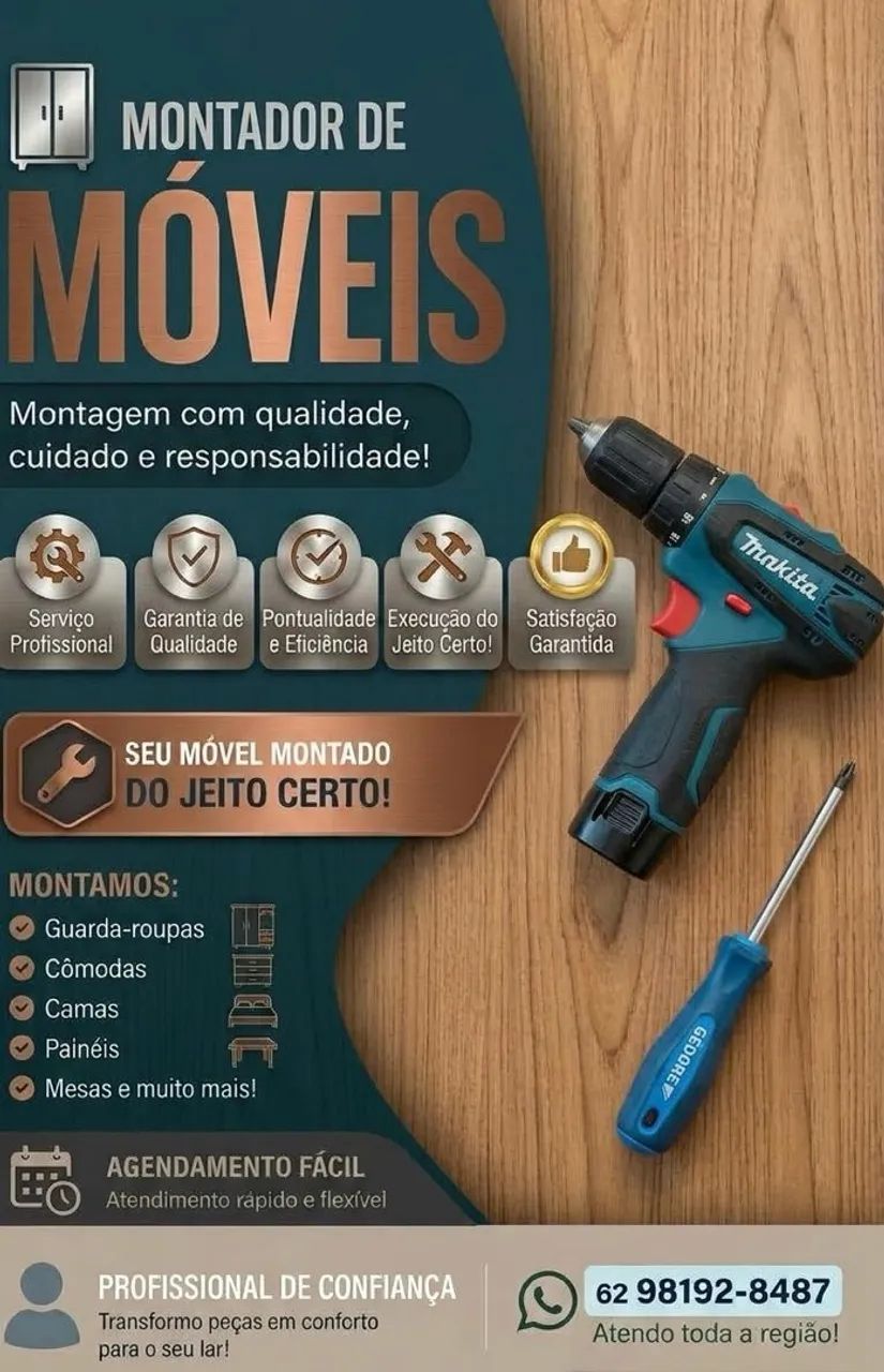 MONTADOR DE MÓVEIS PROFISSIONAL ANÁPOLIS 