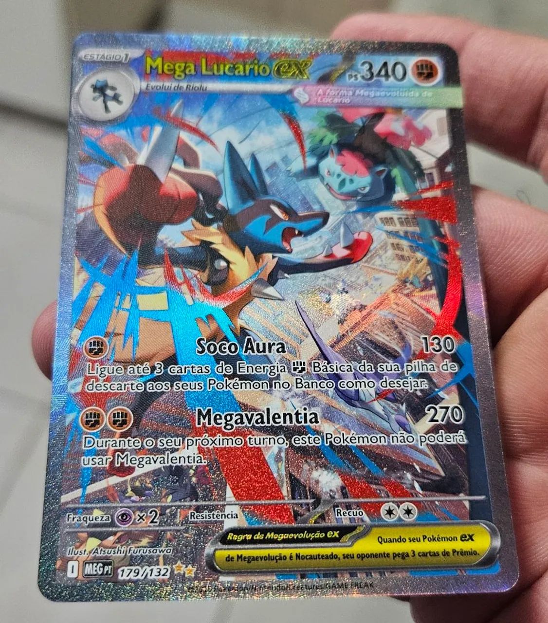 Carta Pokemon - Mega Lucario EX  - Foto 3