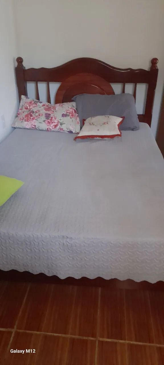 Cama casal de madeira retrô - Foto 3