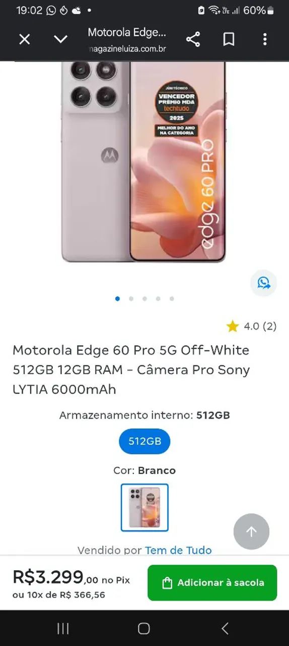Motorola edge 60 PRO 512MB