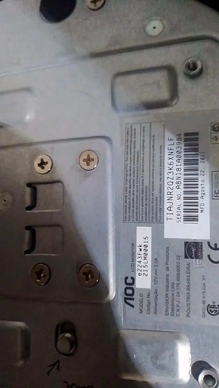 Monitor AOC 22 Polegadas Sem Hdmi  - Foto 3