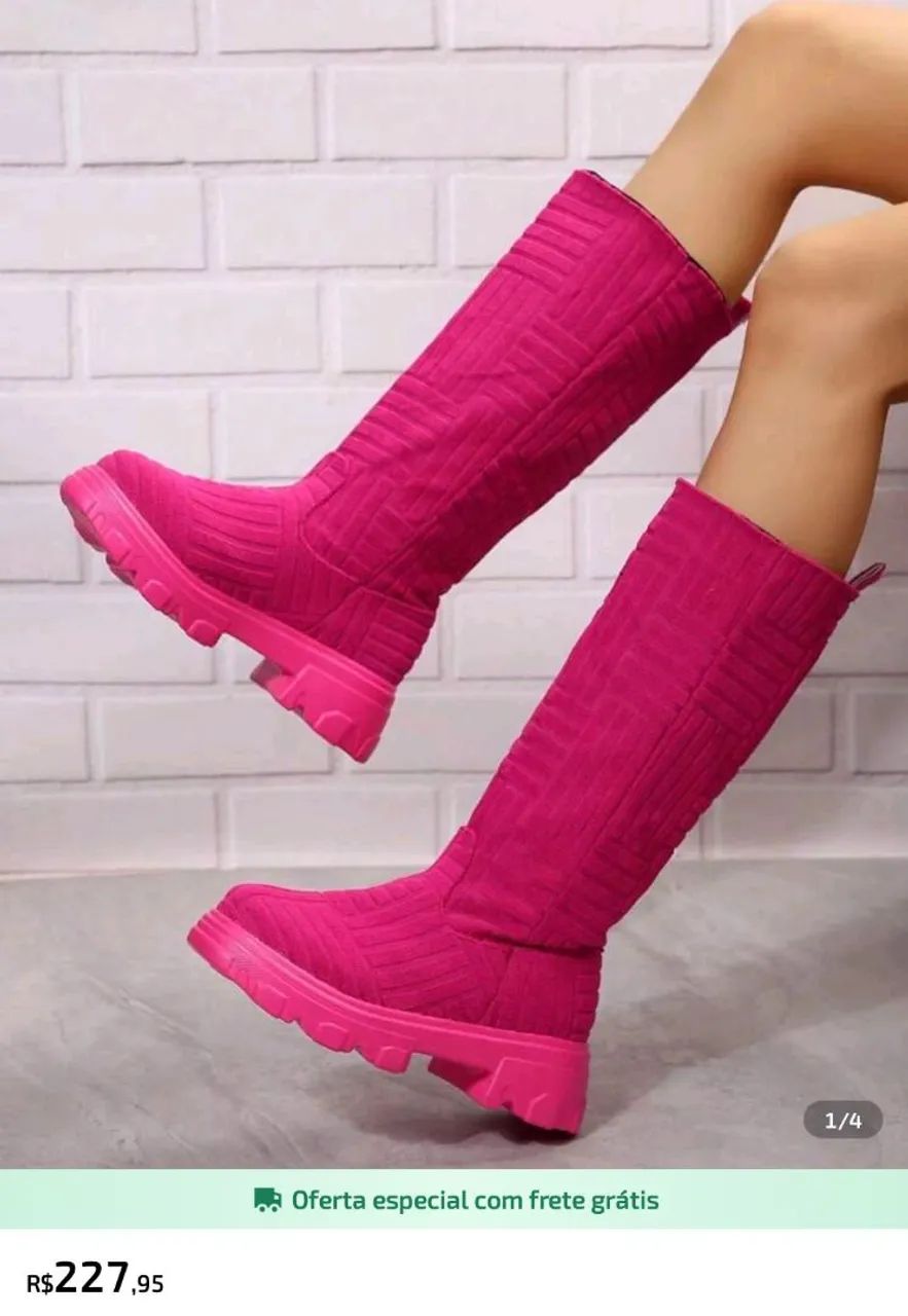 VENDO BOTA ROSA 80 N°38 - Foto 4