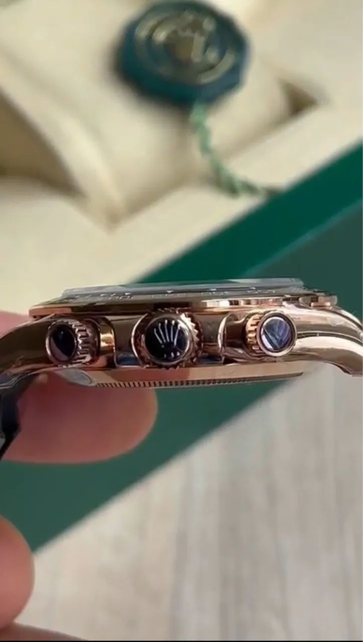 Relógio Rolex Daytona Rosé Super Clone automático - Foto 3