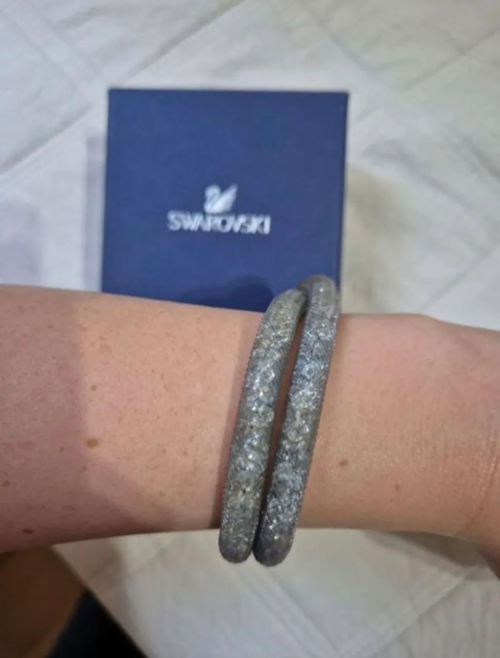 Pulseira Stardust Swarovski Original Dupla (Com Caixa) - Muito Brilho! - Foto 4