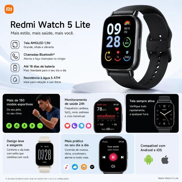 SMARTWATCH REDMI WATCH 5 LITE - Foto 3