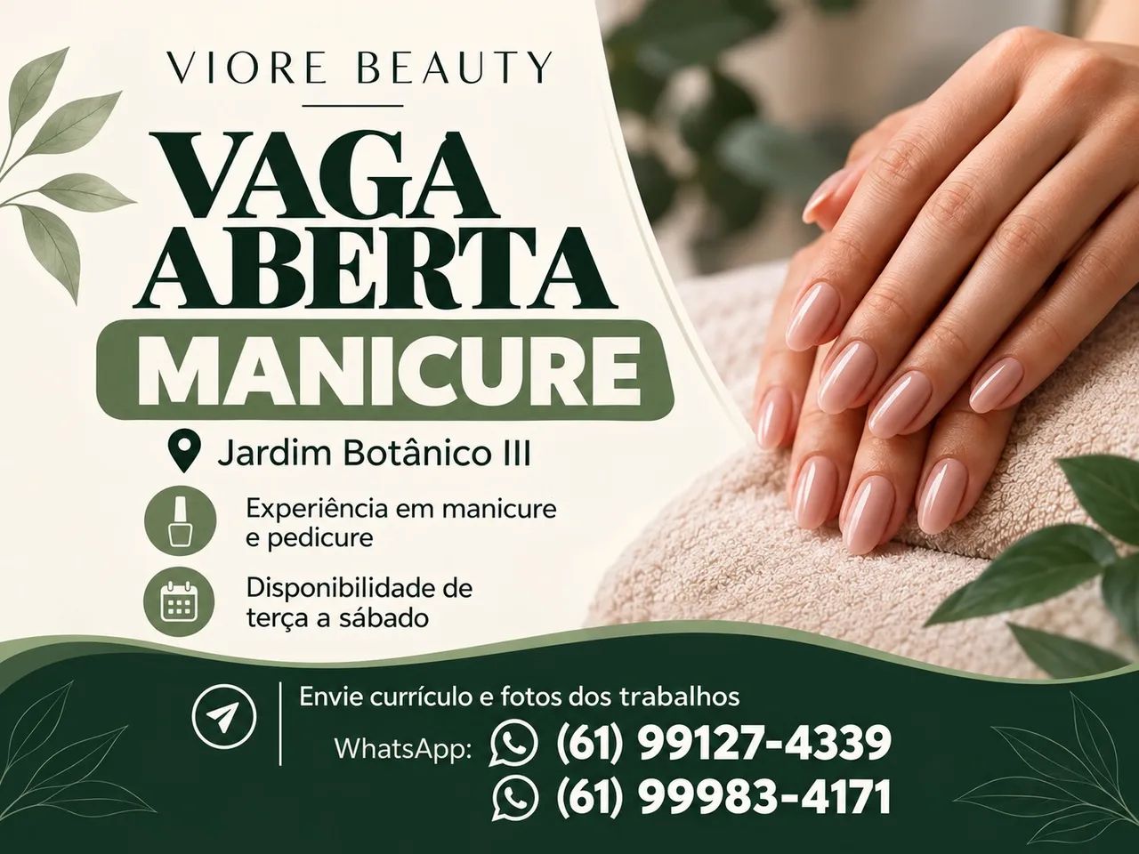 VAGA PARA MANICURE