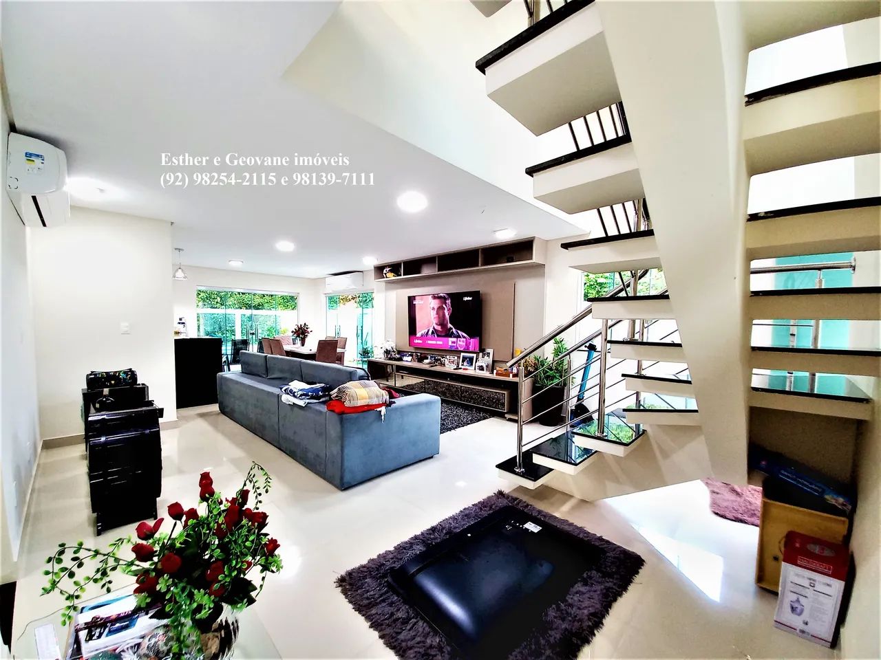 Casa duplex Sobrado mobiliada Condomínio Reserva do Parque Ponta Negra 3 Suítes Piscina Fi - Foto 4