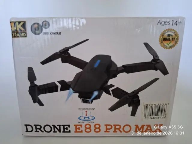 Drone E88 Pro com Câmera - Usado - Sem GPS