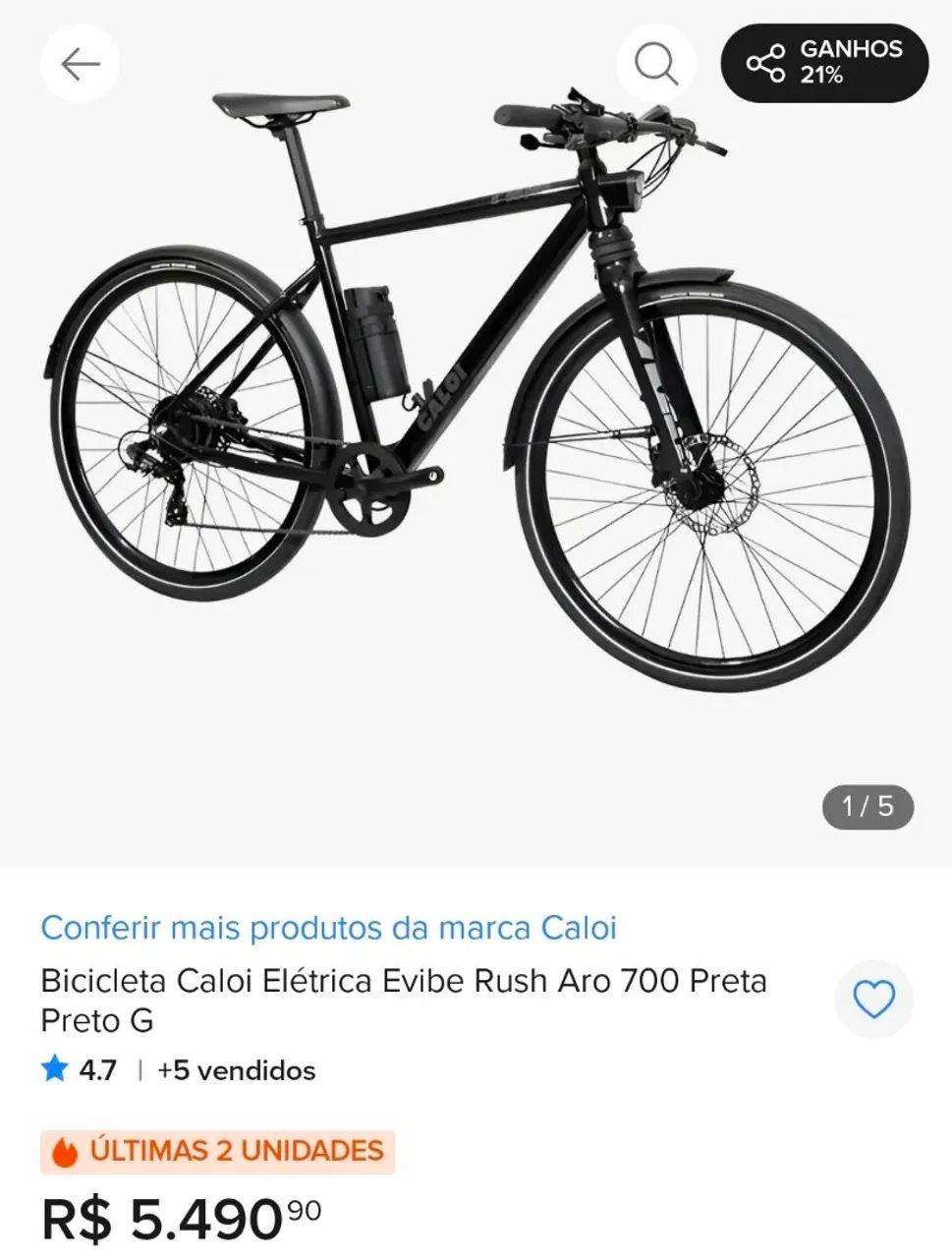 Caloi E-bike Rush LANCAMENTO - Foto 2