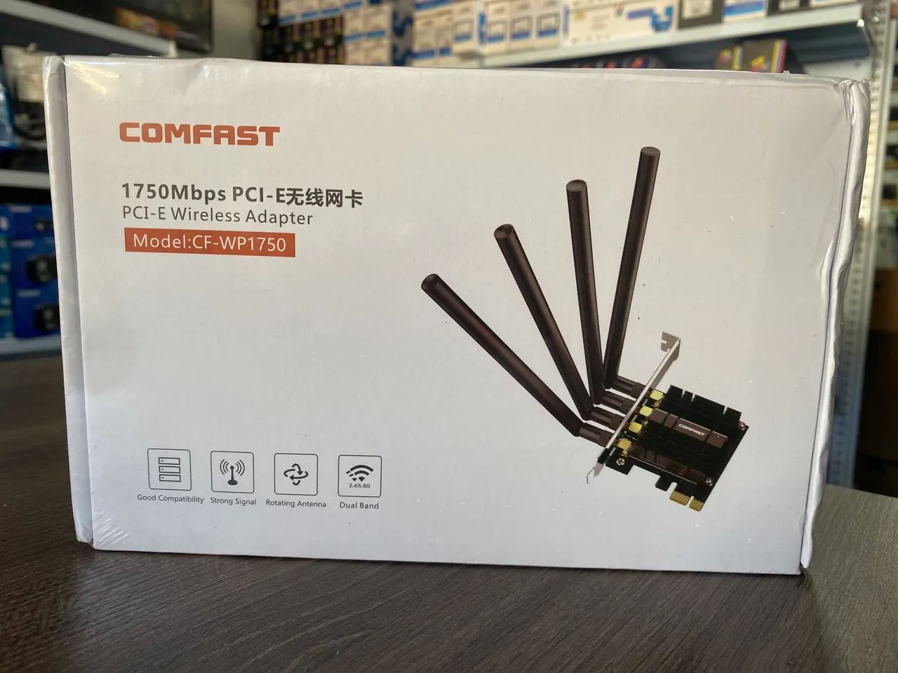 PLACA DE REDE WIFI PCI-E 1750MBPS 2.4GHZ/5GHZ 4 ANTENAS COMFAST - Foto 3