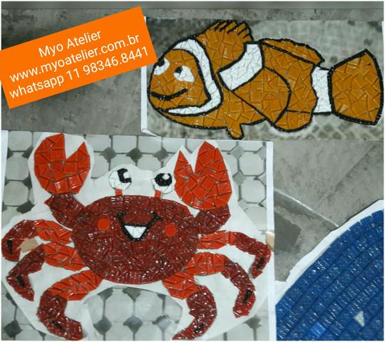 Nemo, caranguejo, mosaico