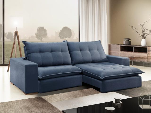 Sofá retratil com pillow top encosto reclinável - Foto 6