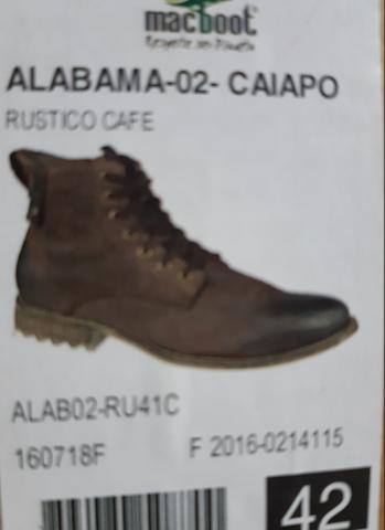 Bota top Alabama rustico-cor-café por 150$ - Foto 3